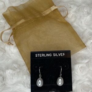 Elegant Sterling Silver Pearl Earrings